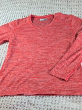 Columbia Coral Heathered Long Sleeve Active Top Size S